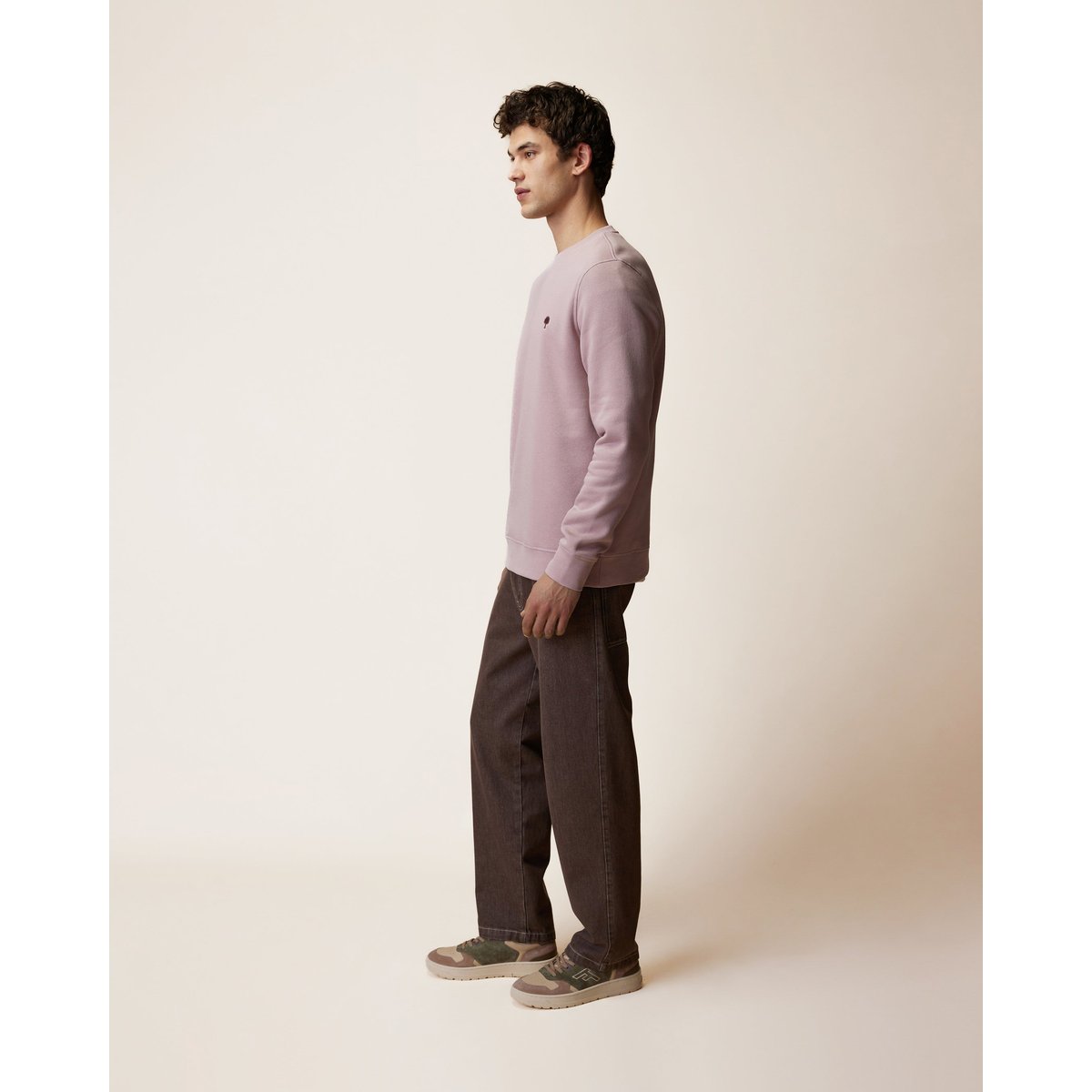 Sweat en molleton mauve, FAGUO