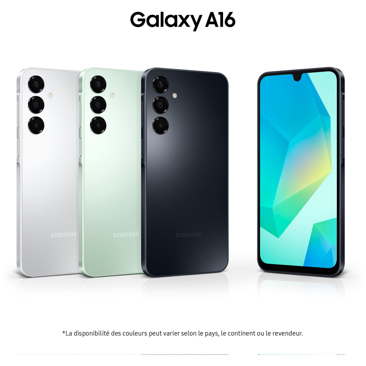 Smartphone Galaxy A16 4G 128Go Bleu nuit couleur unique, SAMSUNG