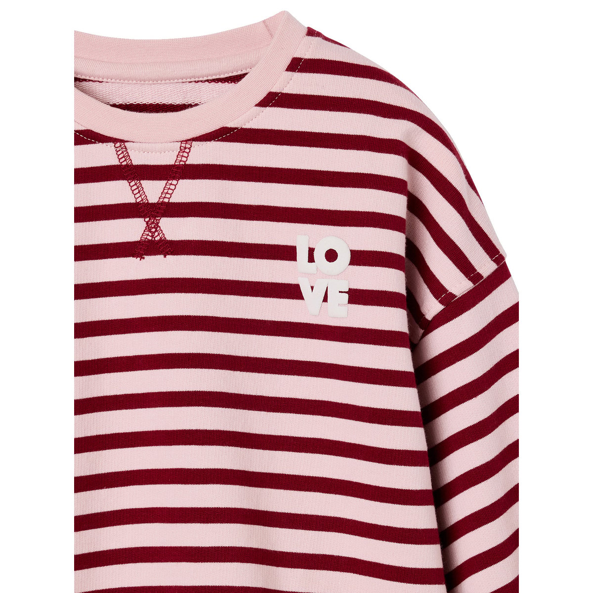 Sweat manches longues rouge, VERTBAUDET
