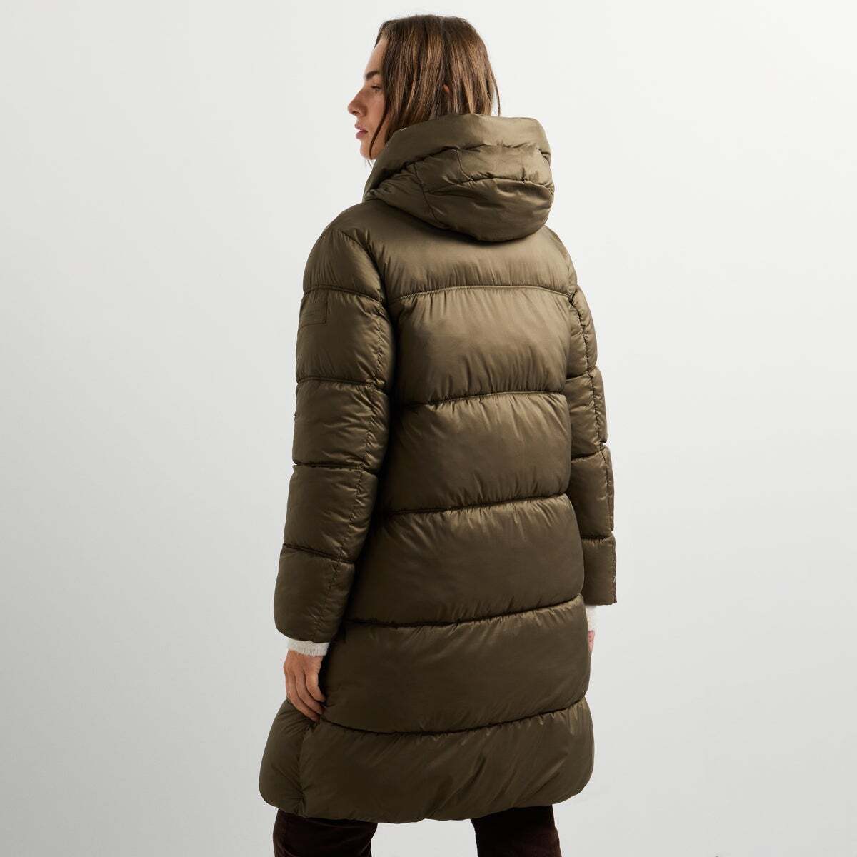 Doudoune Longue Matelassée Imperméable vert kaki, PEPE JEANS