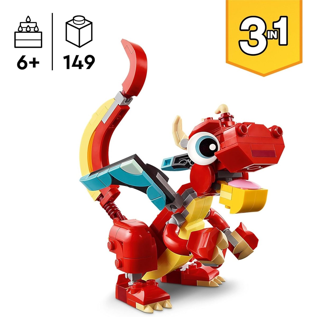 Le dragon rouge multicolore, LEGO