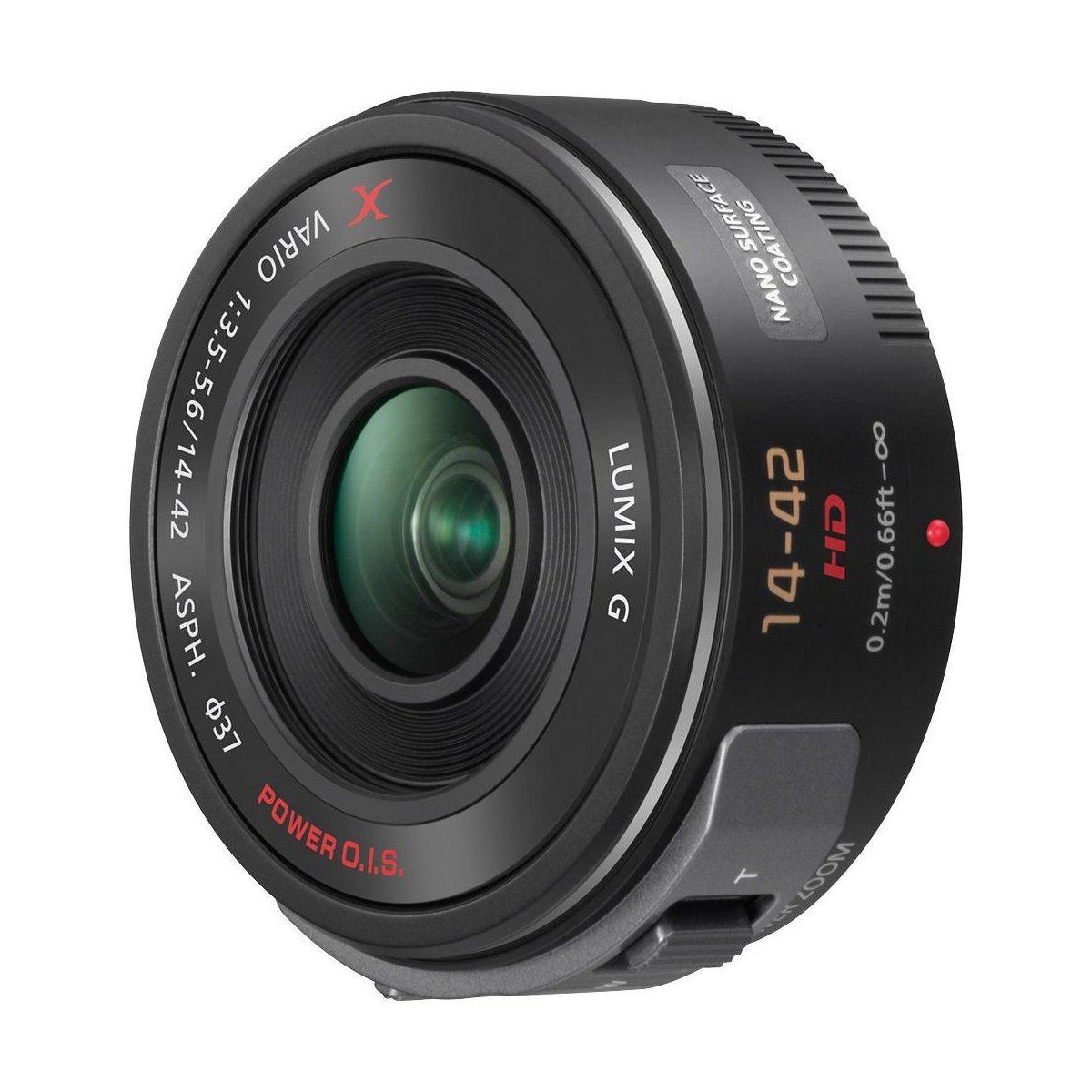 Objectif pour Hybride 14-42mm f/3.5-5.6 PZ OIS noir Lumix G X couleur unique, PANASONIC