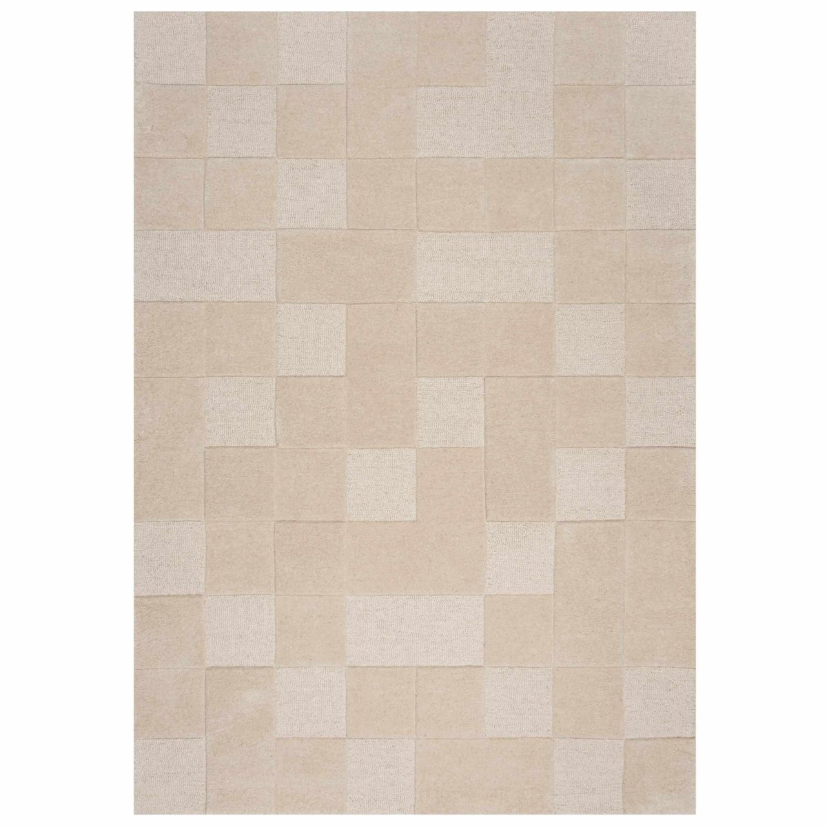 Tapis en laine moderne CHECKERBOARD beige, FLAIR RUGS