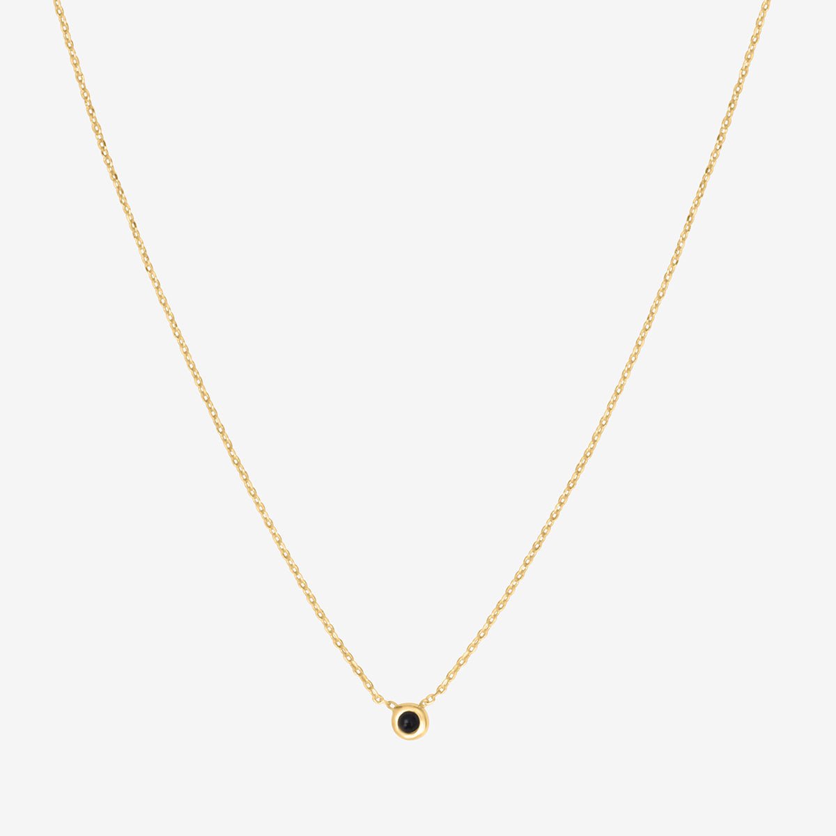 Collier doré onyx - tiny noir, CAROLINE NAJMAN
