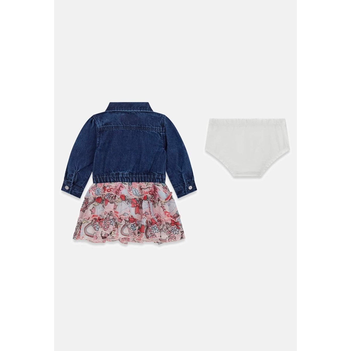 Ensemble Denim Dress Et Culottes bleu, GUESS KIDS