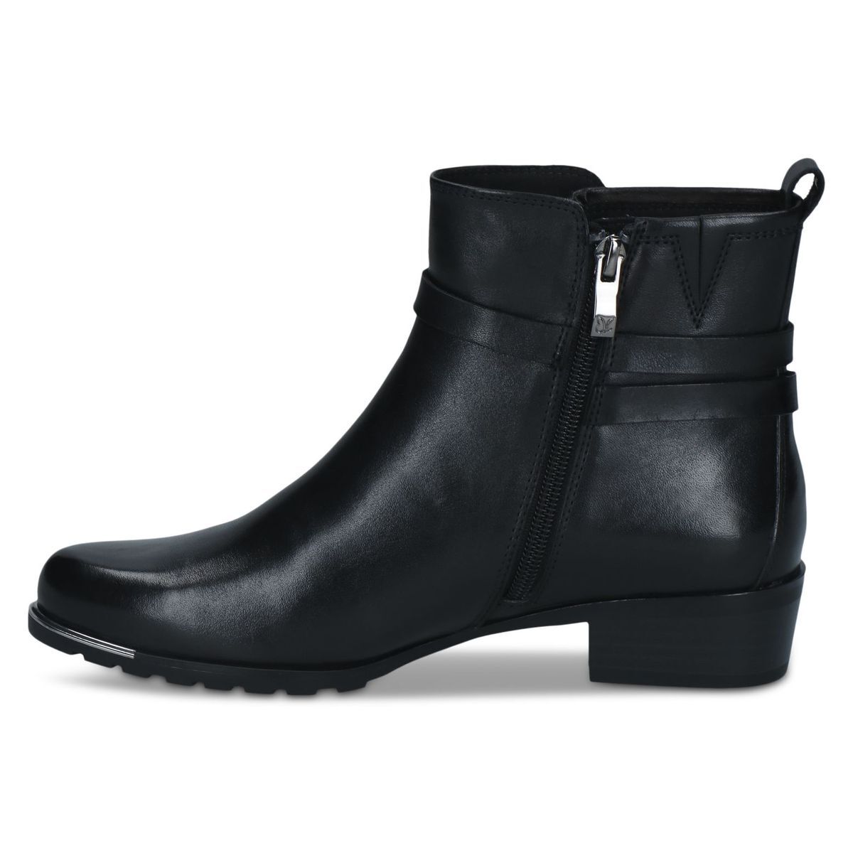 Bottine en cuir noir zèbre, CAPRICE