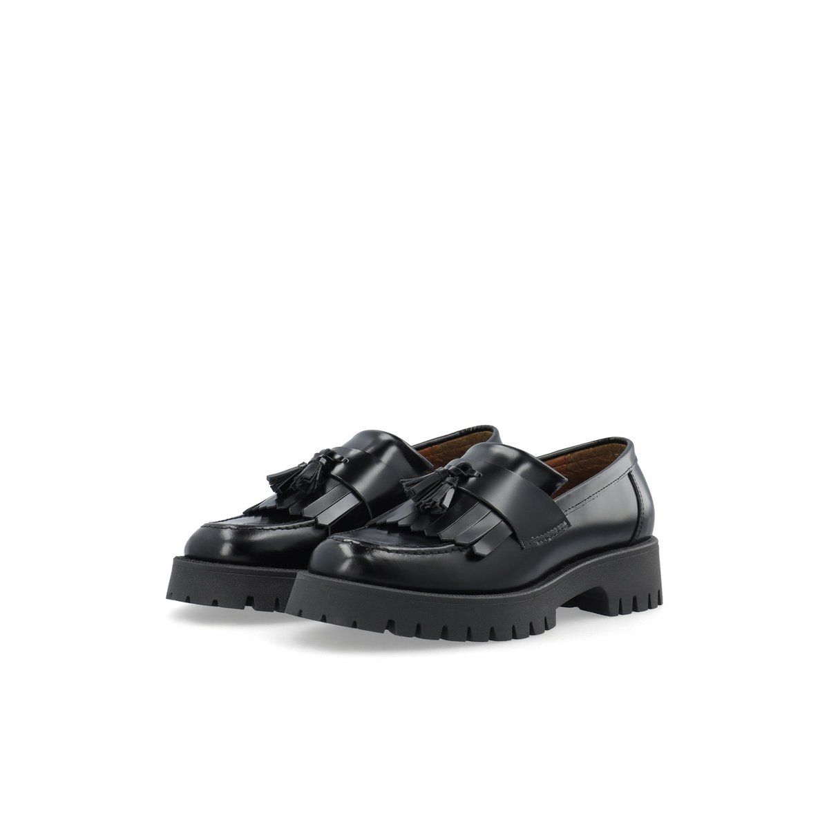 Mocassins En Cuir black1, BIANCO