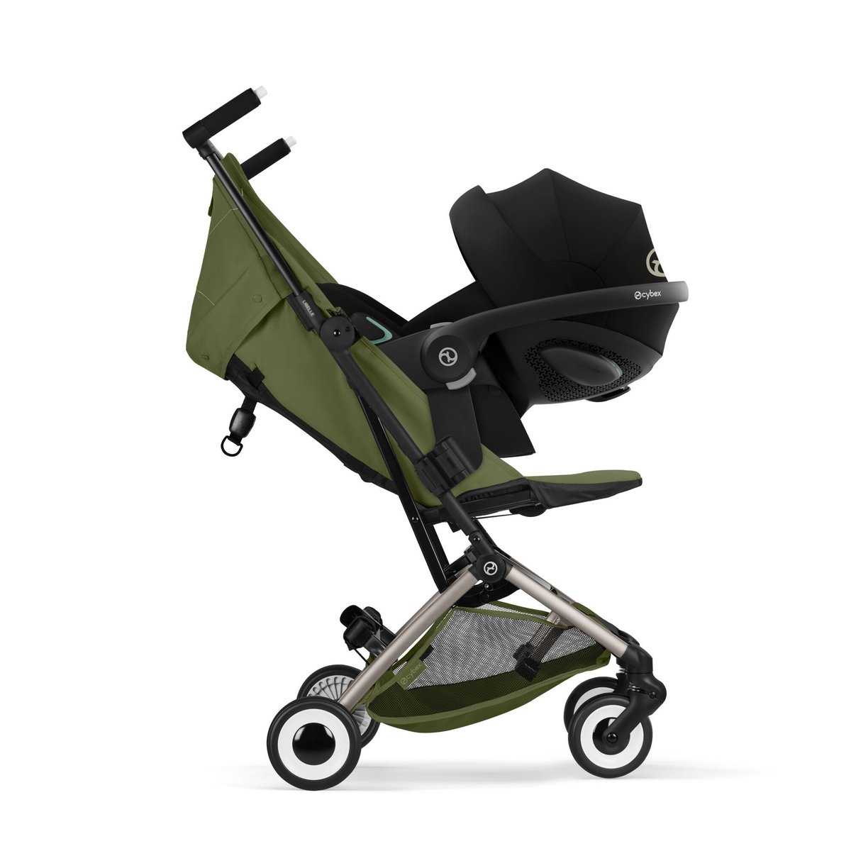 Pack poussette duo Libelle 5 + siège auto Cloud T i-Size vert moss green, CYBEX