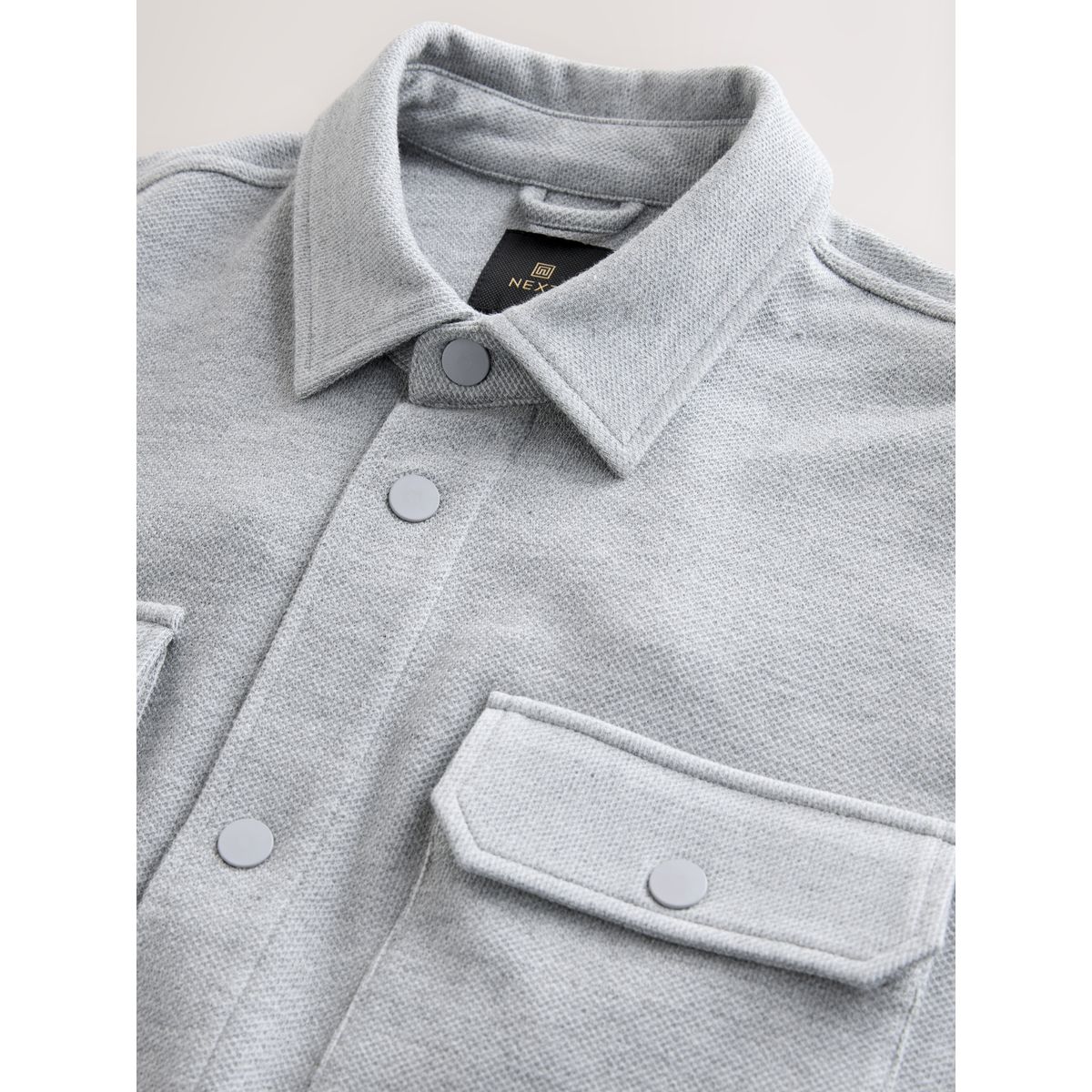 Veste-chemise en sergé de jersey, lot 2 gris/bleu, NEXT