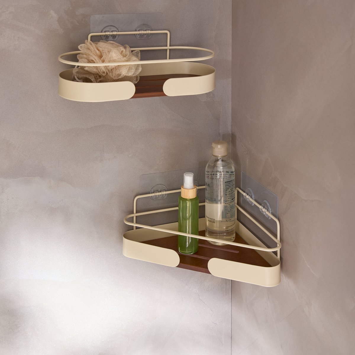 Étagère de douche angle ARGILEO beige, 5FIVE SIMPLY SMART