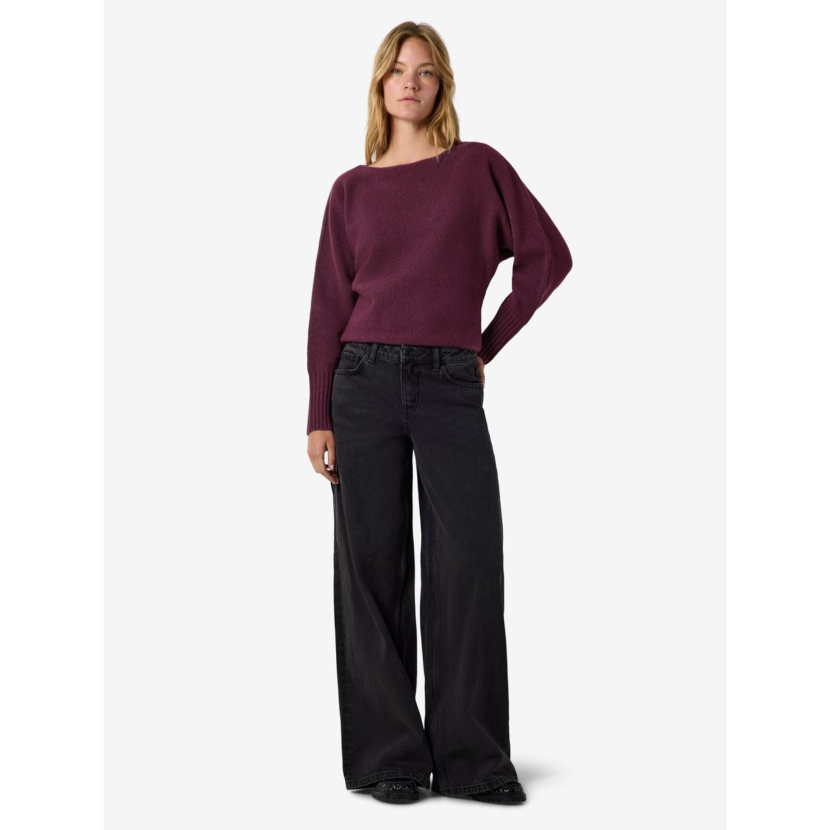 Pull En Maille violet - fig1, NOISY MAY