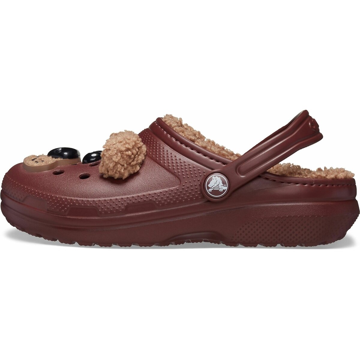 Kids' IAM Brownbear Clogs with Faux Fur Lining brown, CROCS