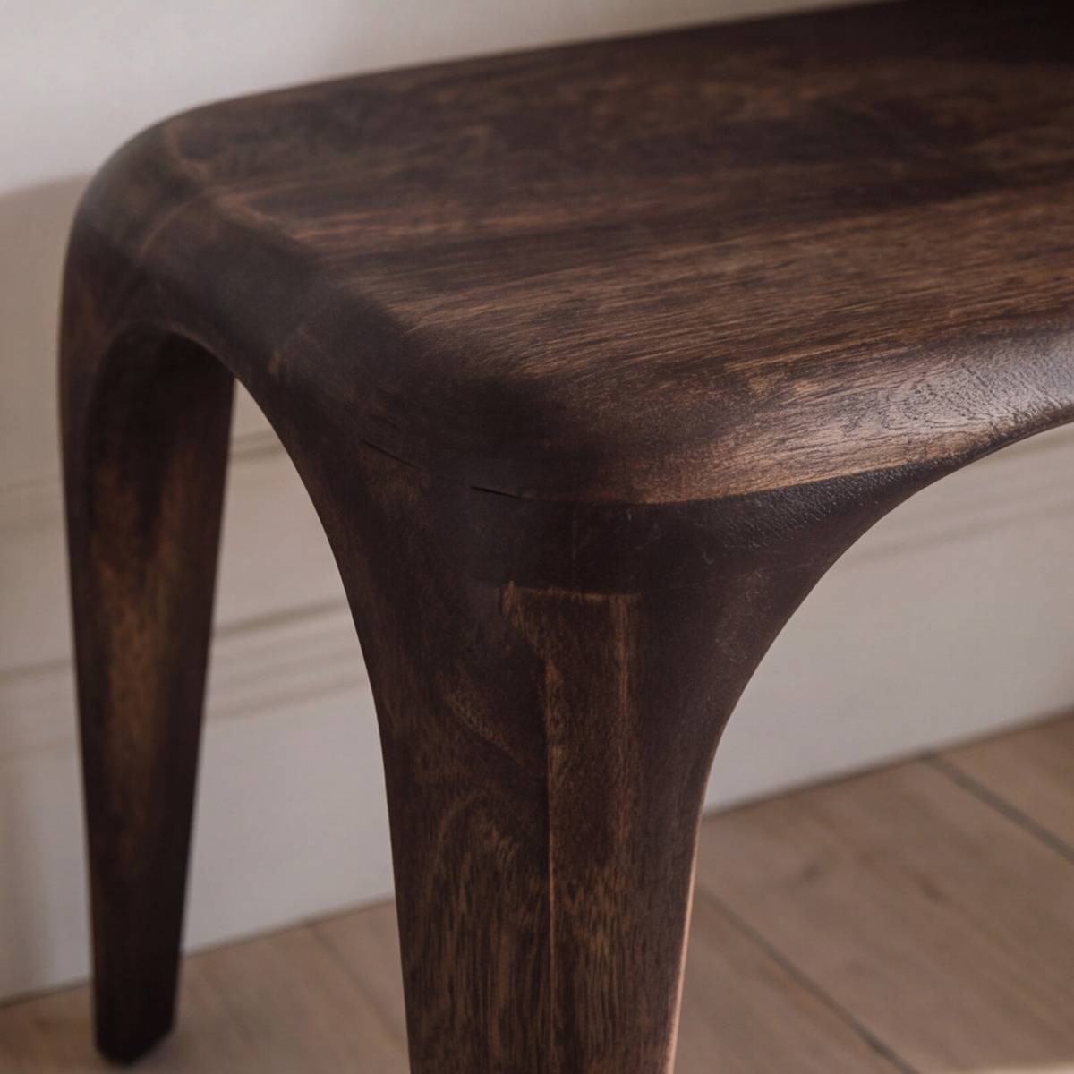 Banc en bois de manguier SELVA bois foncé, MADE IN MEUBLES 