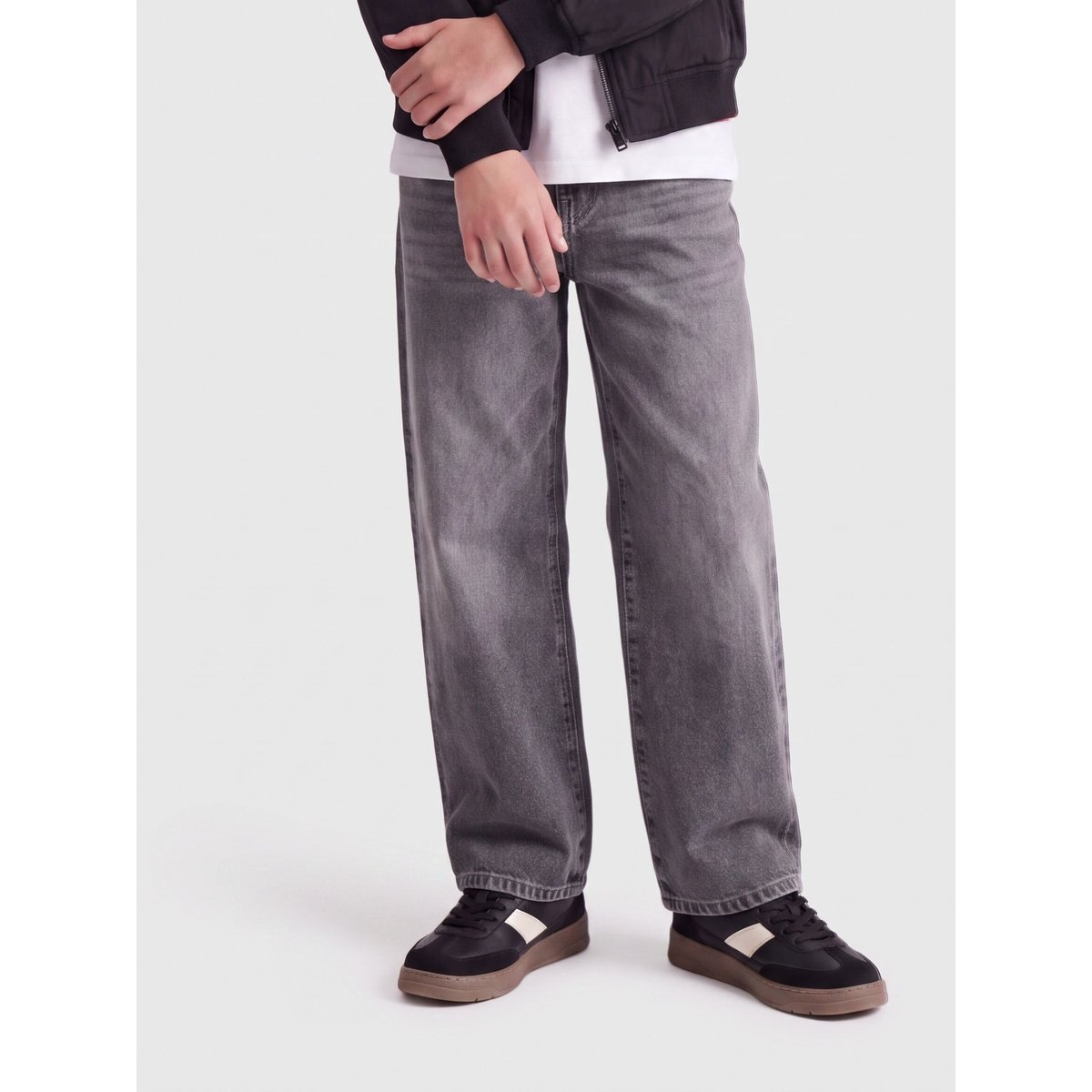 Jean À Jambe Large dark grey denim, ONLY & SONS JUNIOR