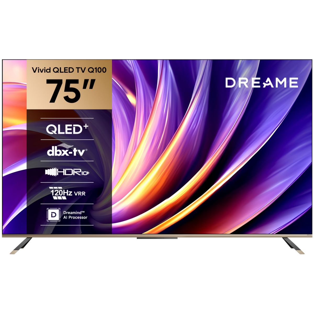 TV QLED 75Q100 (2026) 75" (190 cm) couleur unique, DREAME