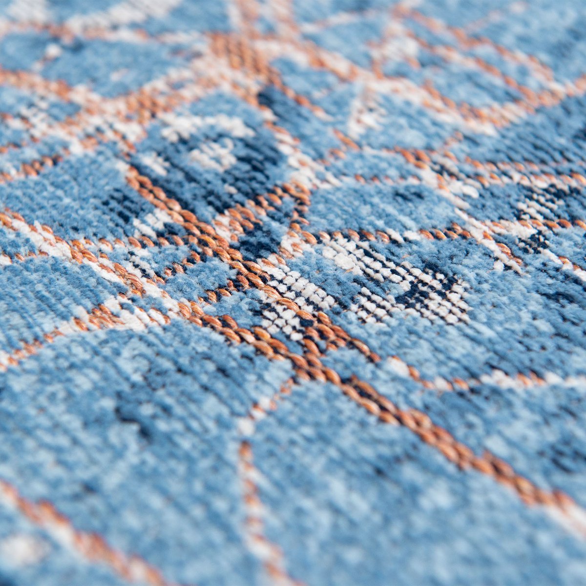 Tapis intérieur/extérieur tissé plat BLUE CITY bleu, NOVATREND