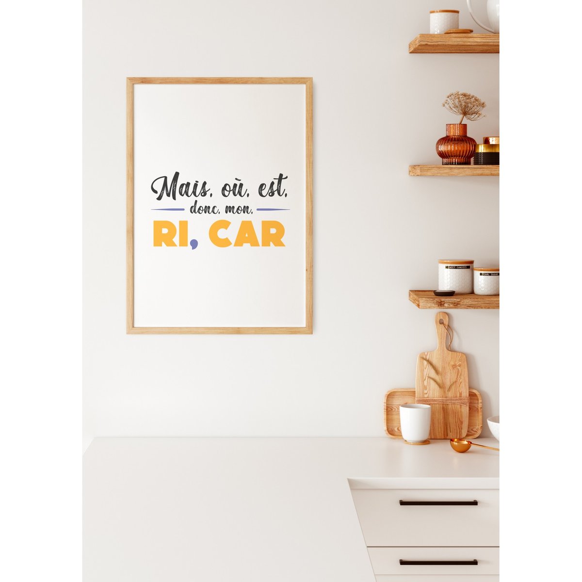 Affiche 'Mais où est donc...' blanc, L'AFFICHERIE