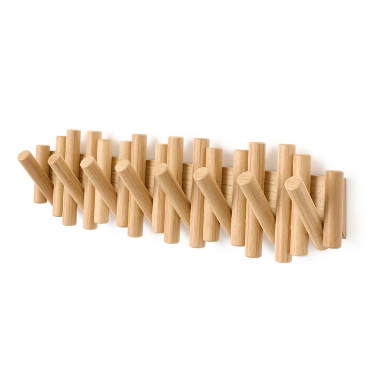 Grand portemanteau mural bois  PICKET bois clair, UMBRA