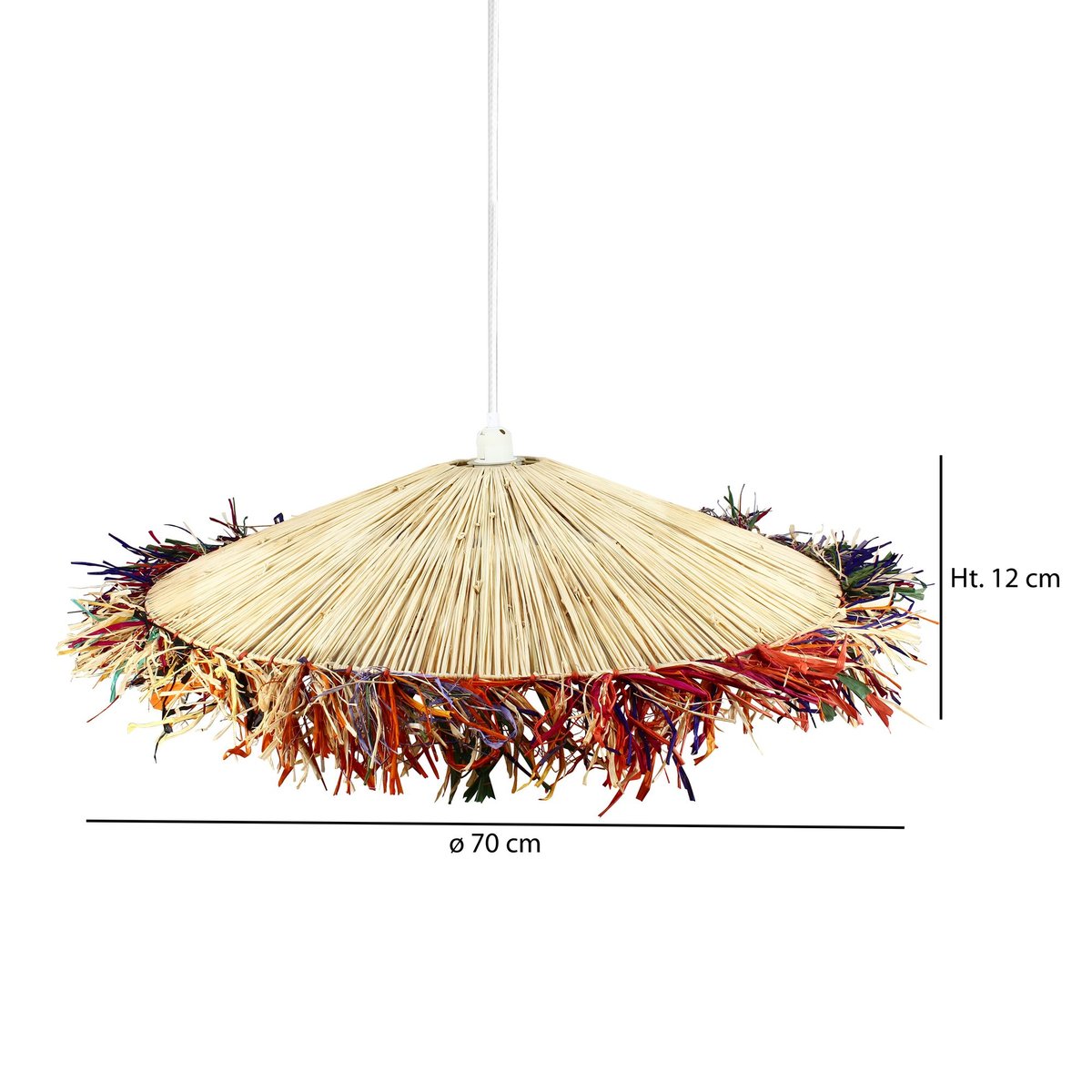 Suspension en raphia coloré, BELAGA naturel, NOW'S HOME