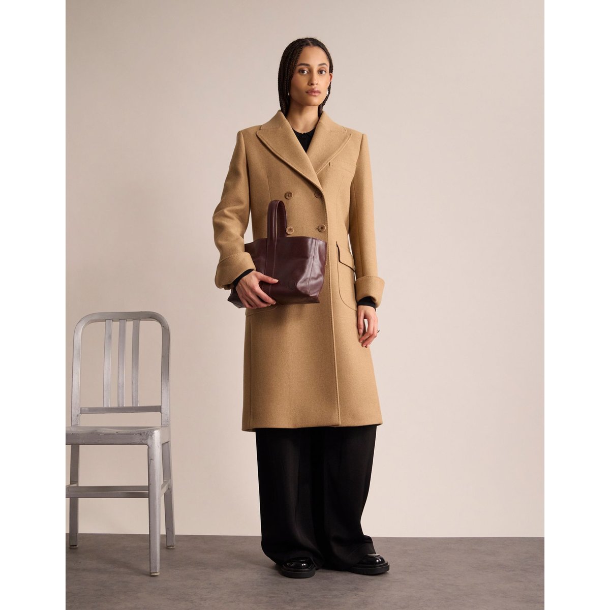 Manteau Scarlett marron, INES DE LA FRESSANGE PARIS
