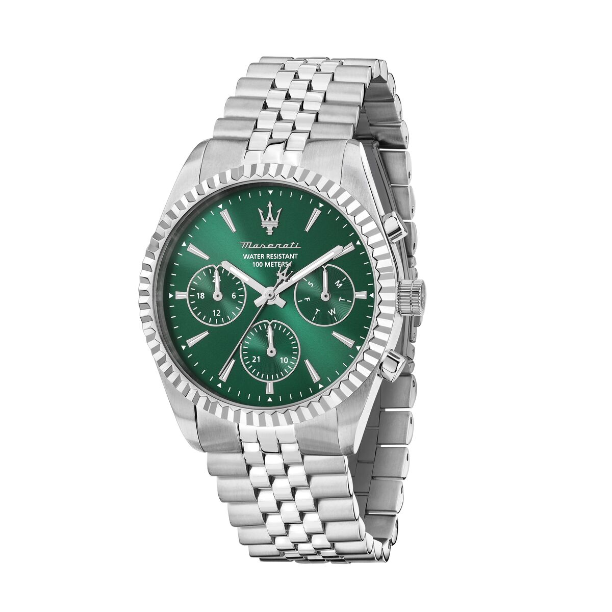Montre Analogique COMPETIZIONE argenté vert argenté, MASERATI