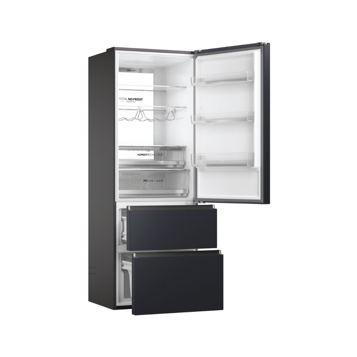 Réfrigérateur combiné HTR7720DNMB couleur unique, HAIER