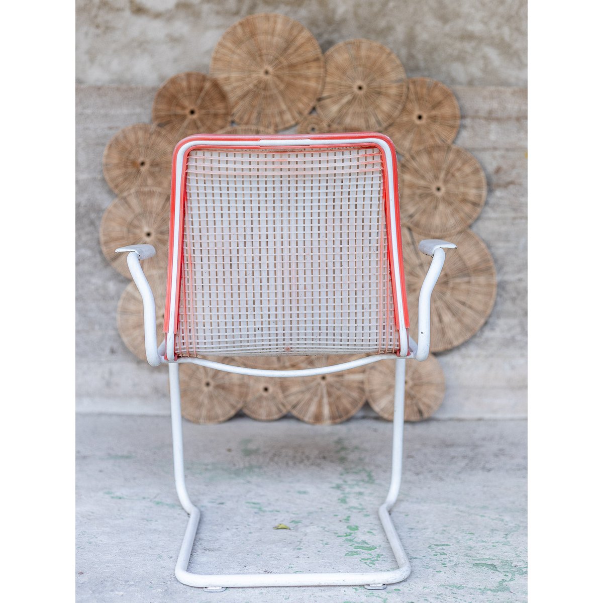 Trio de fauteuils d'extérieur Jakob N°1386 - Bon état blanc, DEBONGOUT
