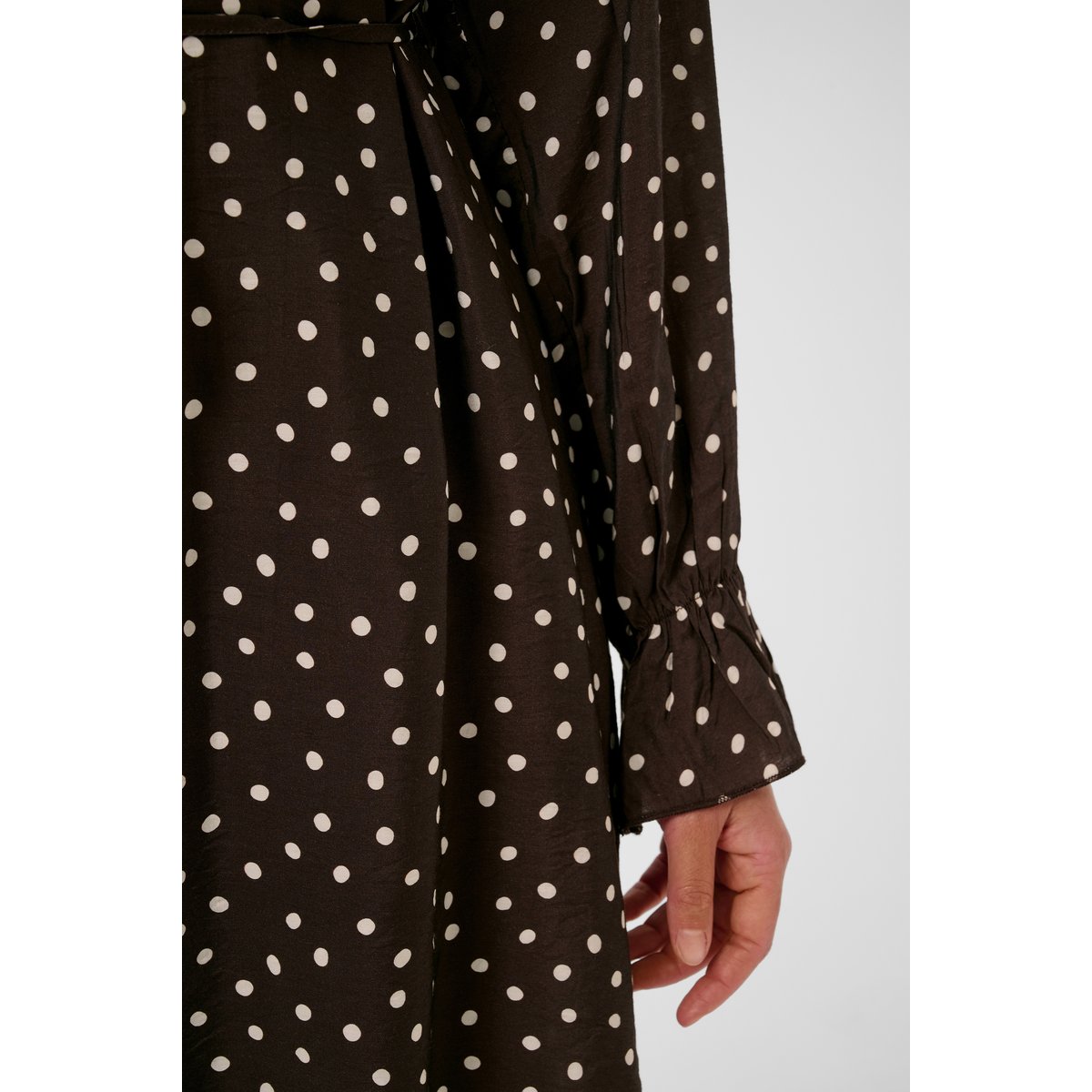 Robe marron coffee bean turtledove dot, KAFFE