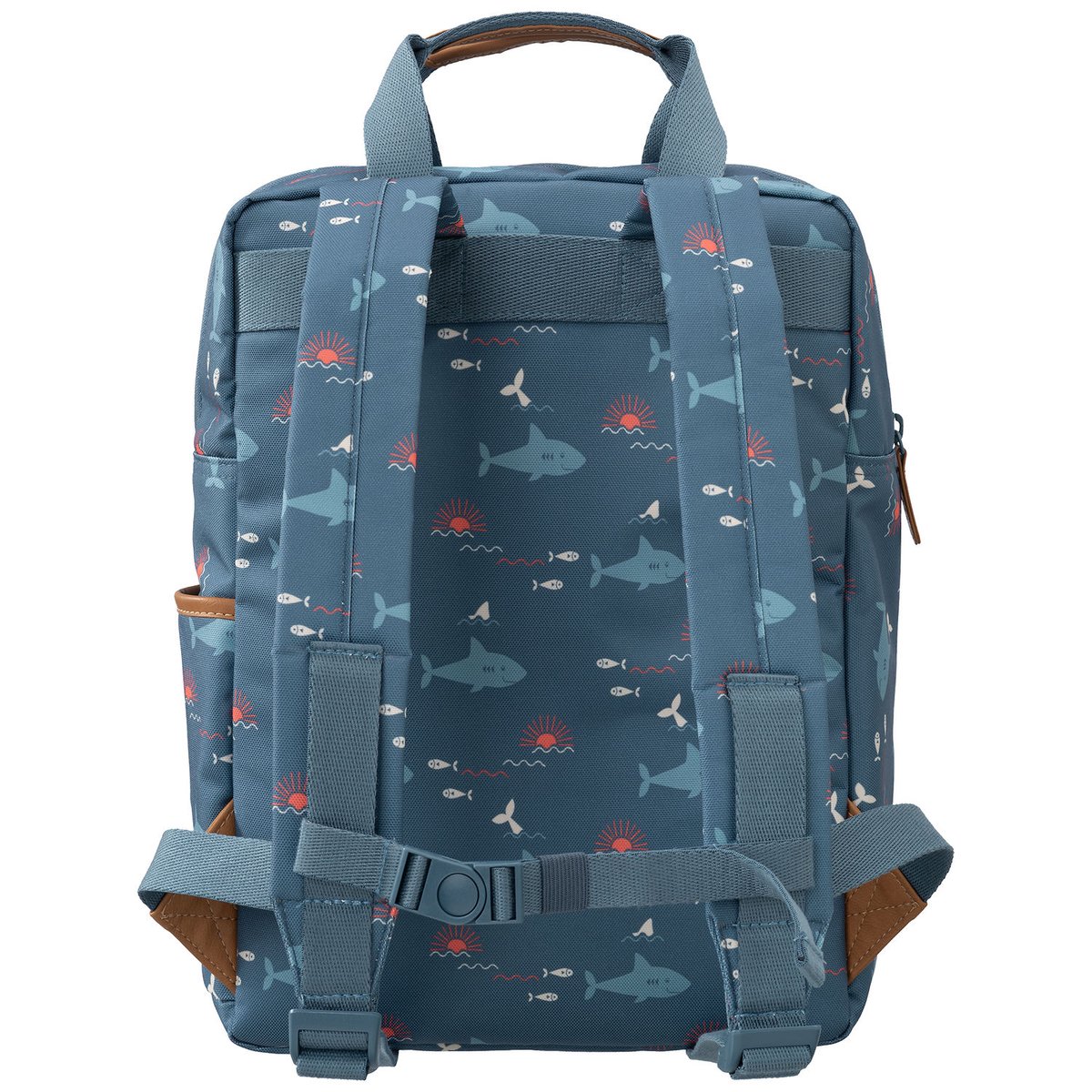 Sac à dos enfant bleu, orange, blanc, FRESK
