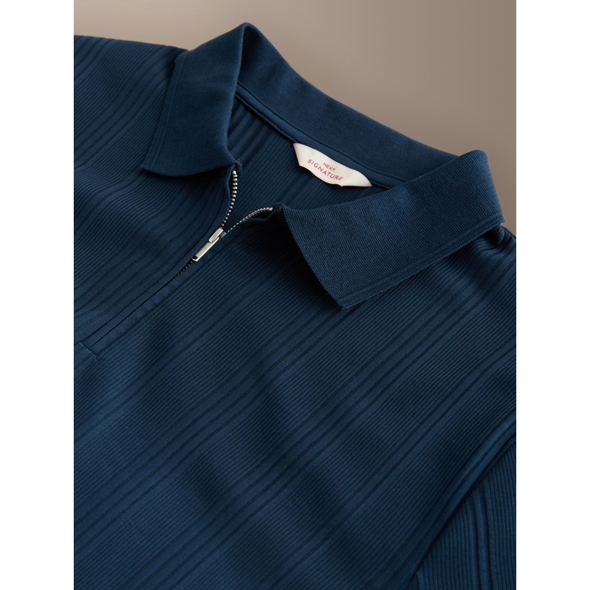 Polo en coton supima n. premium signature bleu marine, NEXT