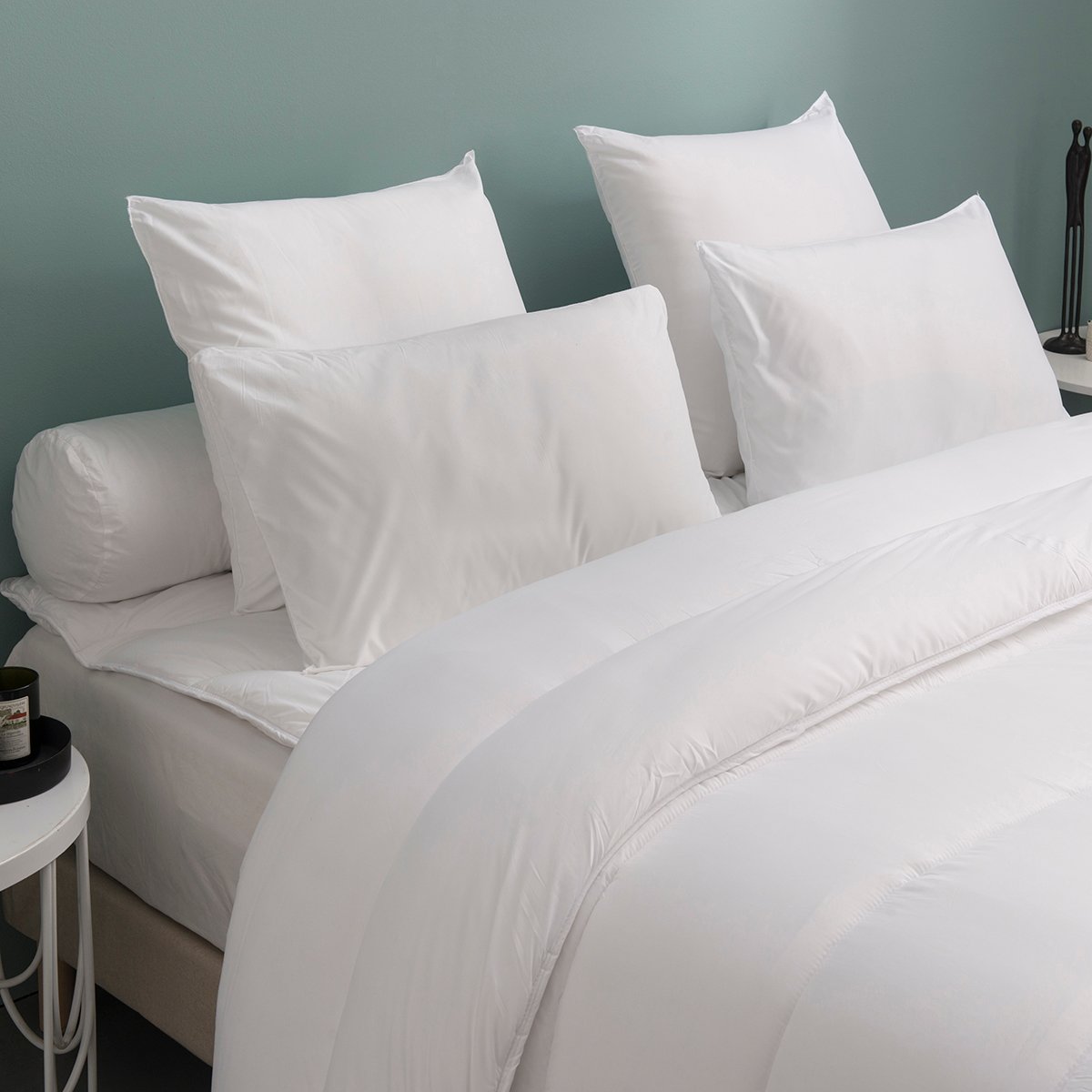Oreiller Visco Fleur Ferme blanc, DUNLOPILLO