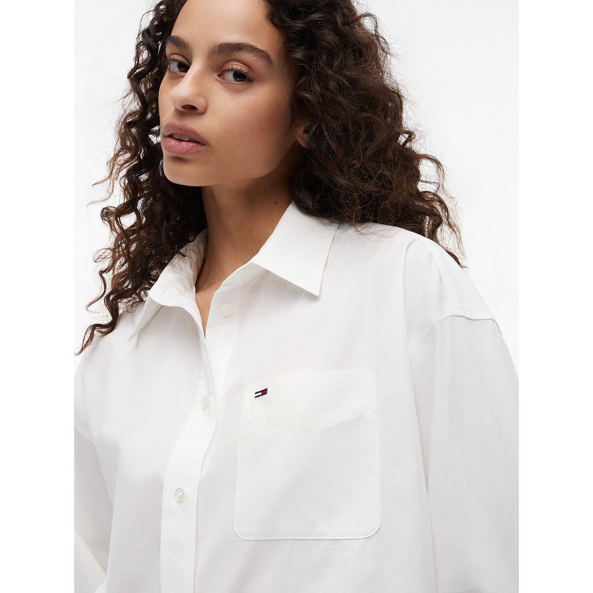 Chemise droite ecru, TOMMY JEANS