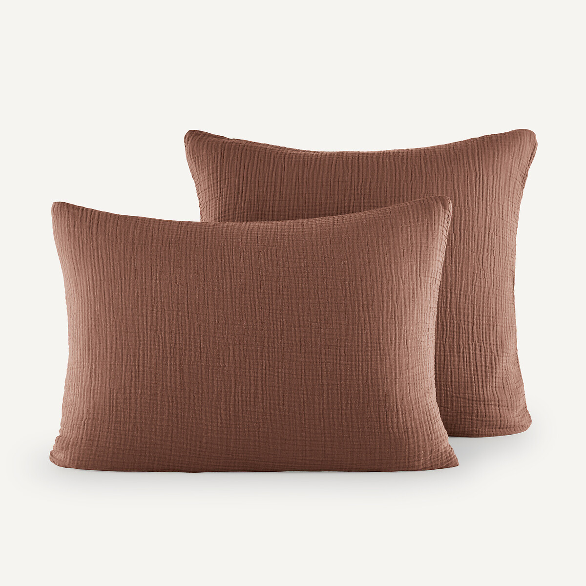 Taie d'oreiller enfant gaze de coton bio, Yafa terre de sienne, AM.PM