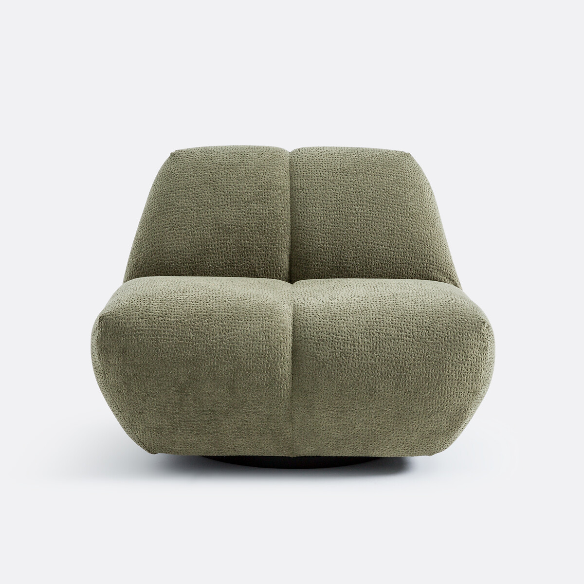 Draaifauteuil, reliëfstof, Nuria kakigroen , LA REDOUTE INTERIEURS