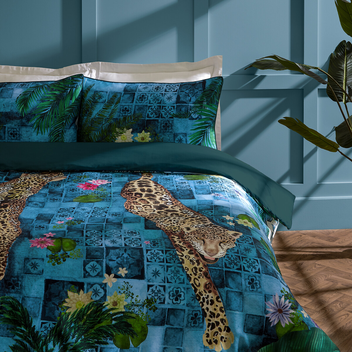 Majorelle 100% Cotton Sateen Duvet Cover and Pillowcase Set multi-coloured, PAOLETTI