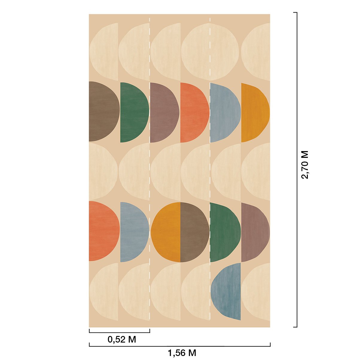 Papier peint, suite beige, HEXOA