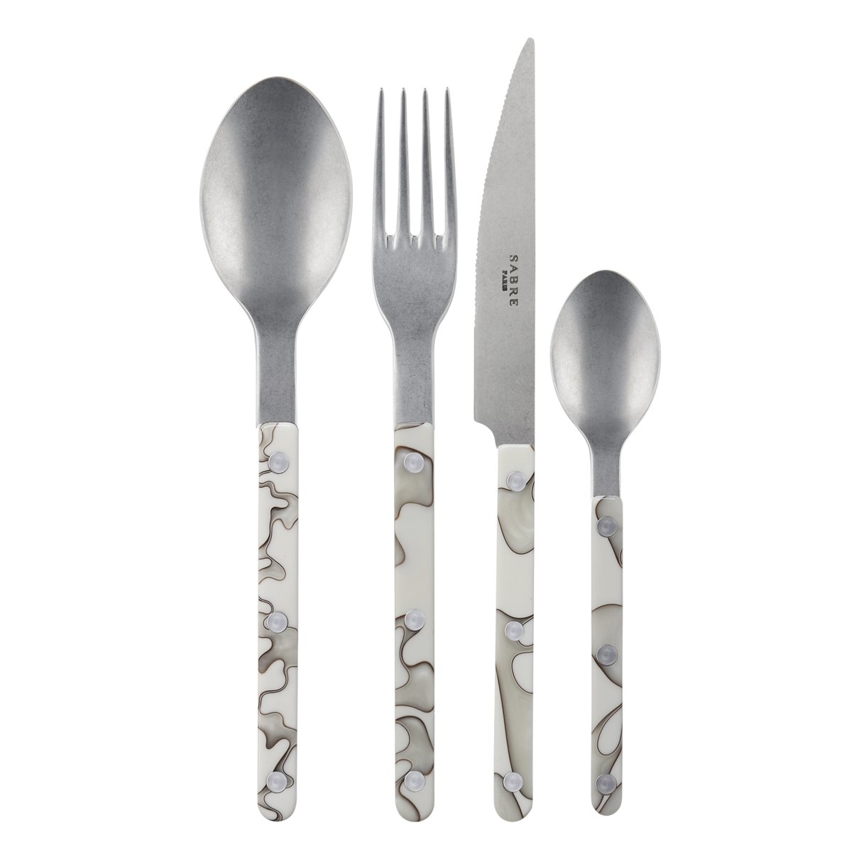 Set de 4 couverts de table, Bistrot Vintage Dune dune ivoire, SABRE