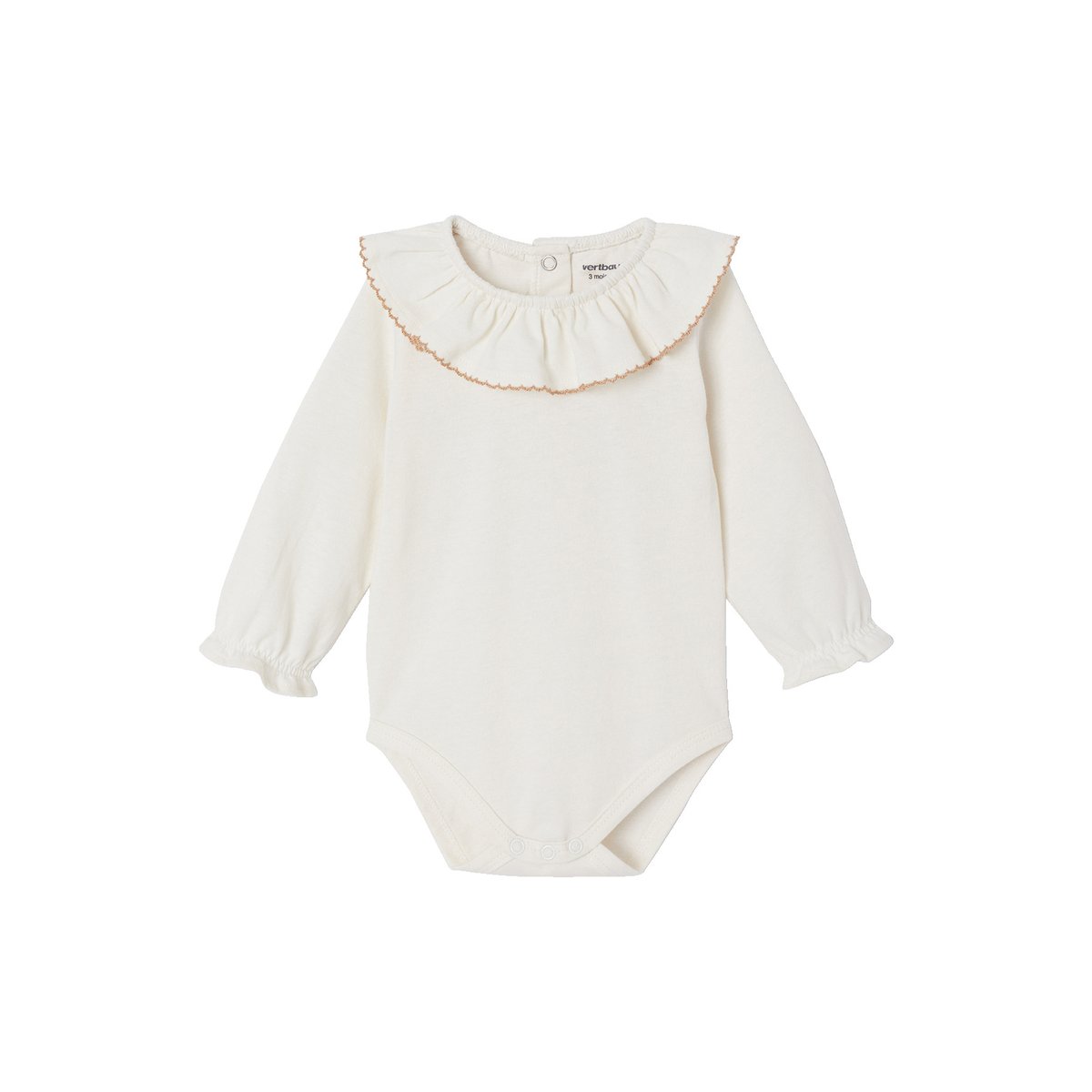 Ensemble 3 pièces naissance tricot beige chiné, VERTBAUDET