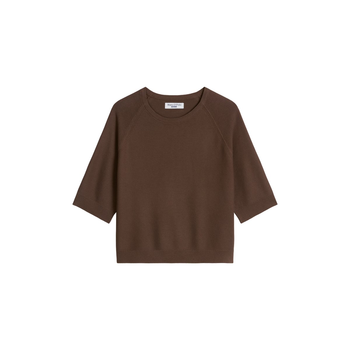 Pull ample en fil de coton compact brun foncé, MARC O’POLO DENIM