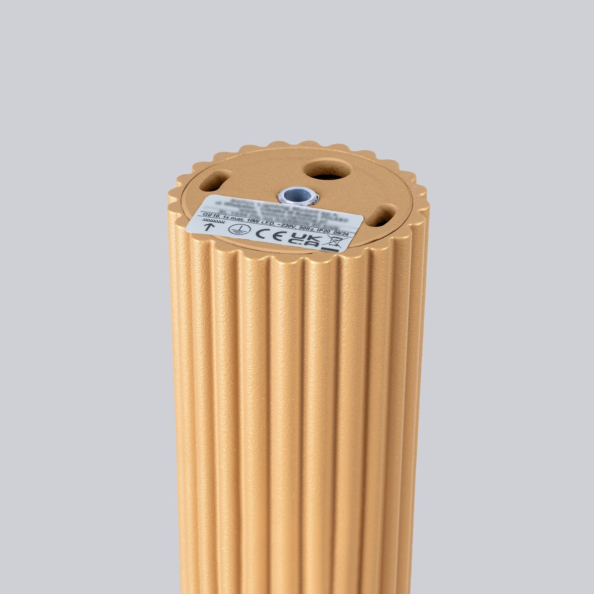 Plafonnier Aluminium Doré GU10 1 Karbon 60 jaune, EDEN