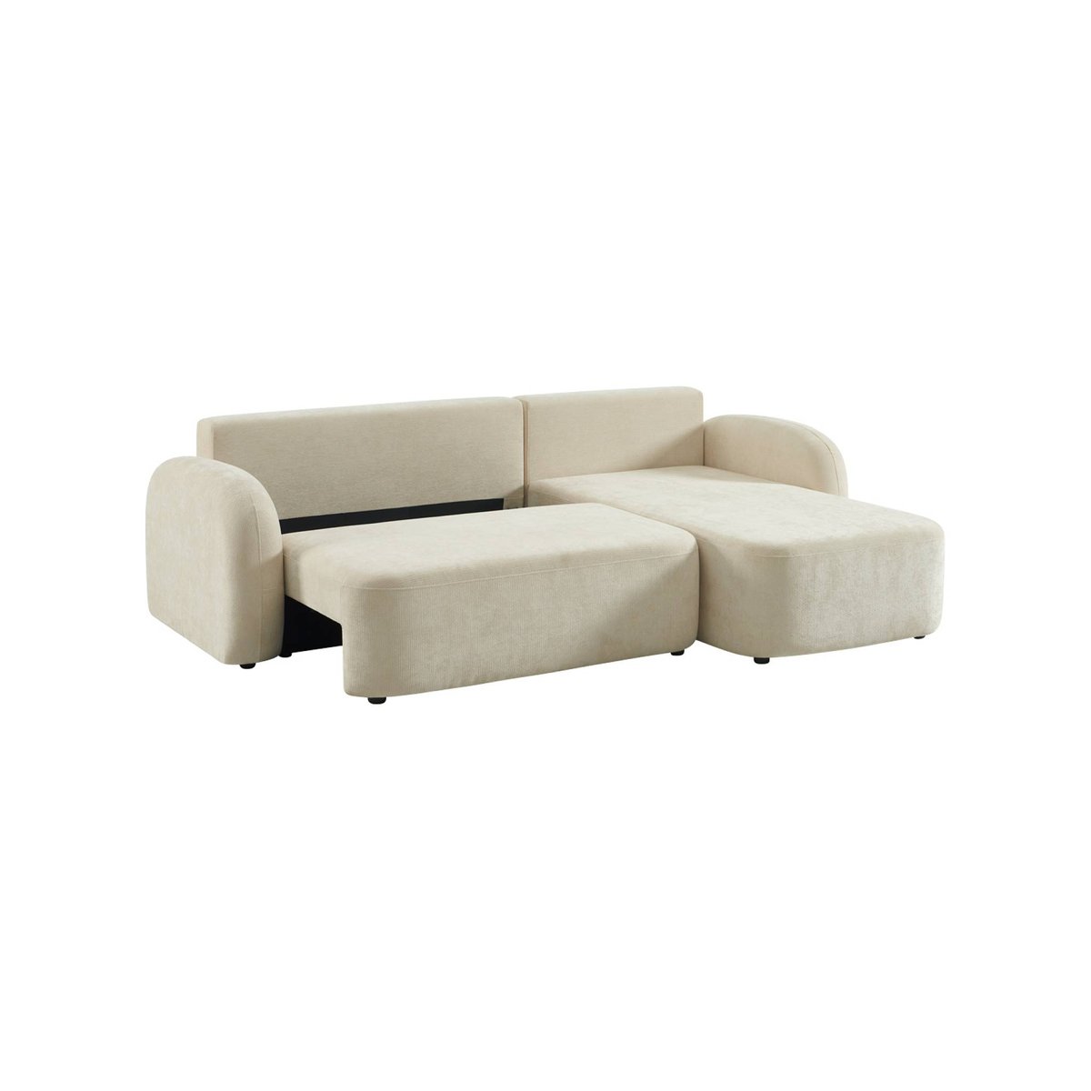 Canapé d'angle réversible convertible 3 places tissu avec coffre NOUMA vert, SWEEEK