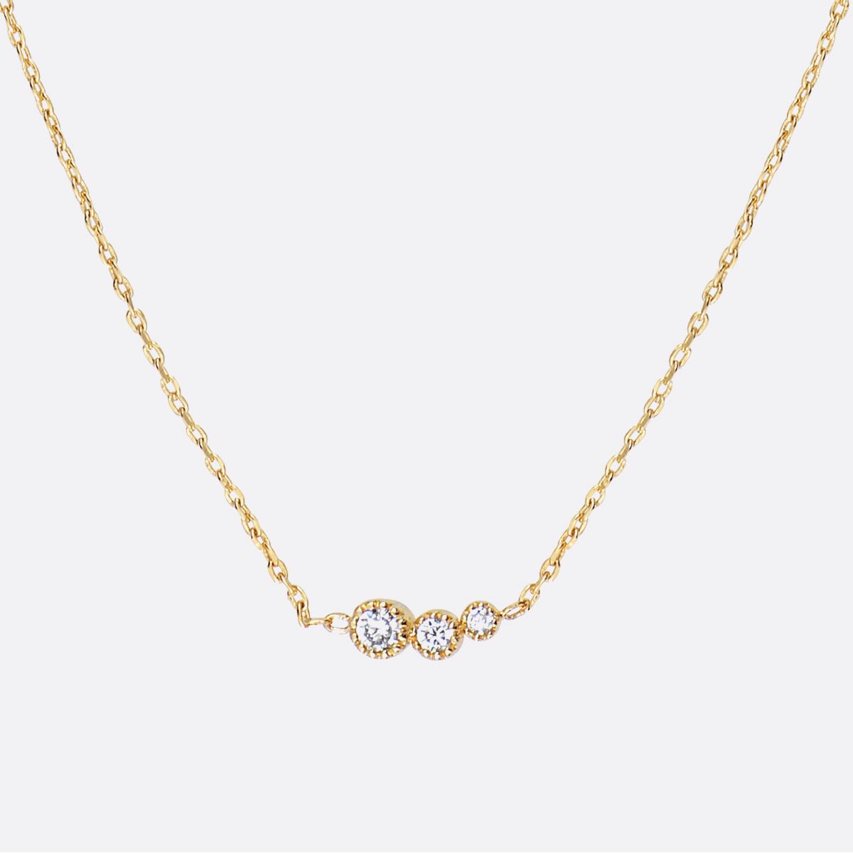 Collier doré zoe - bella oxyde de zirconium blanc, CAROLINE NAJMAN