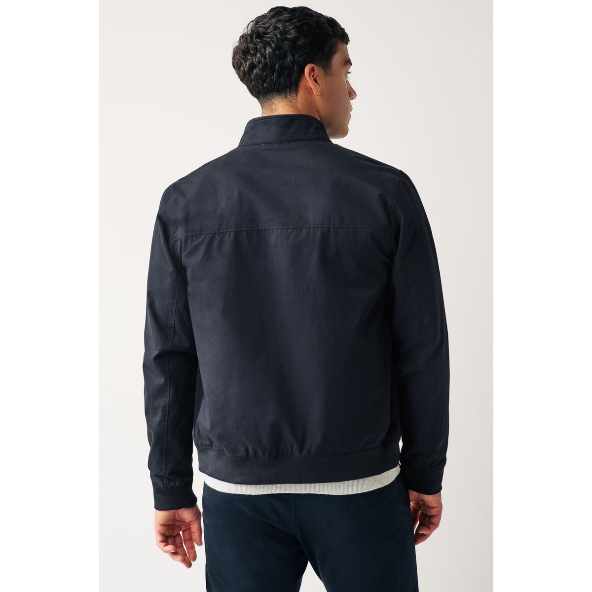 Blouson harrington déperlant doublure bleu marine, NEXT
