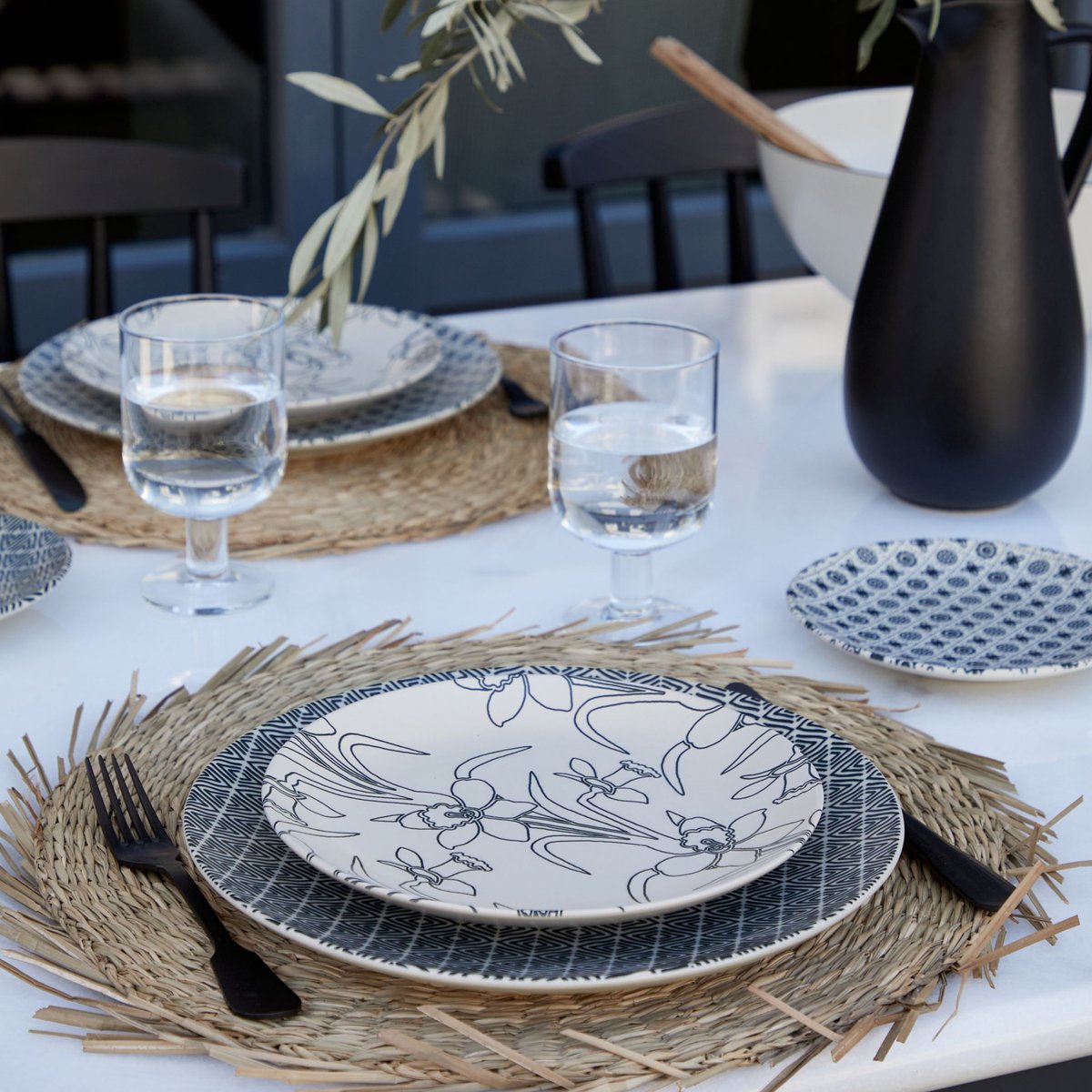 Assiette à dîner 27 AUGUSTA diamond weave, COSTA NOVA