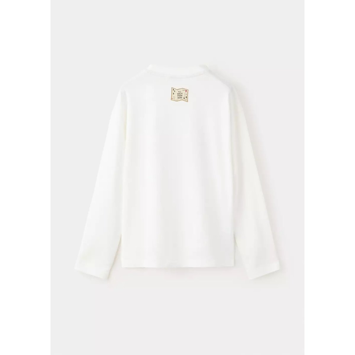 T-shirt manches longues imprimé blanc cassé, MANGO KIDS