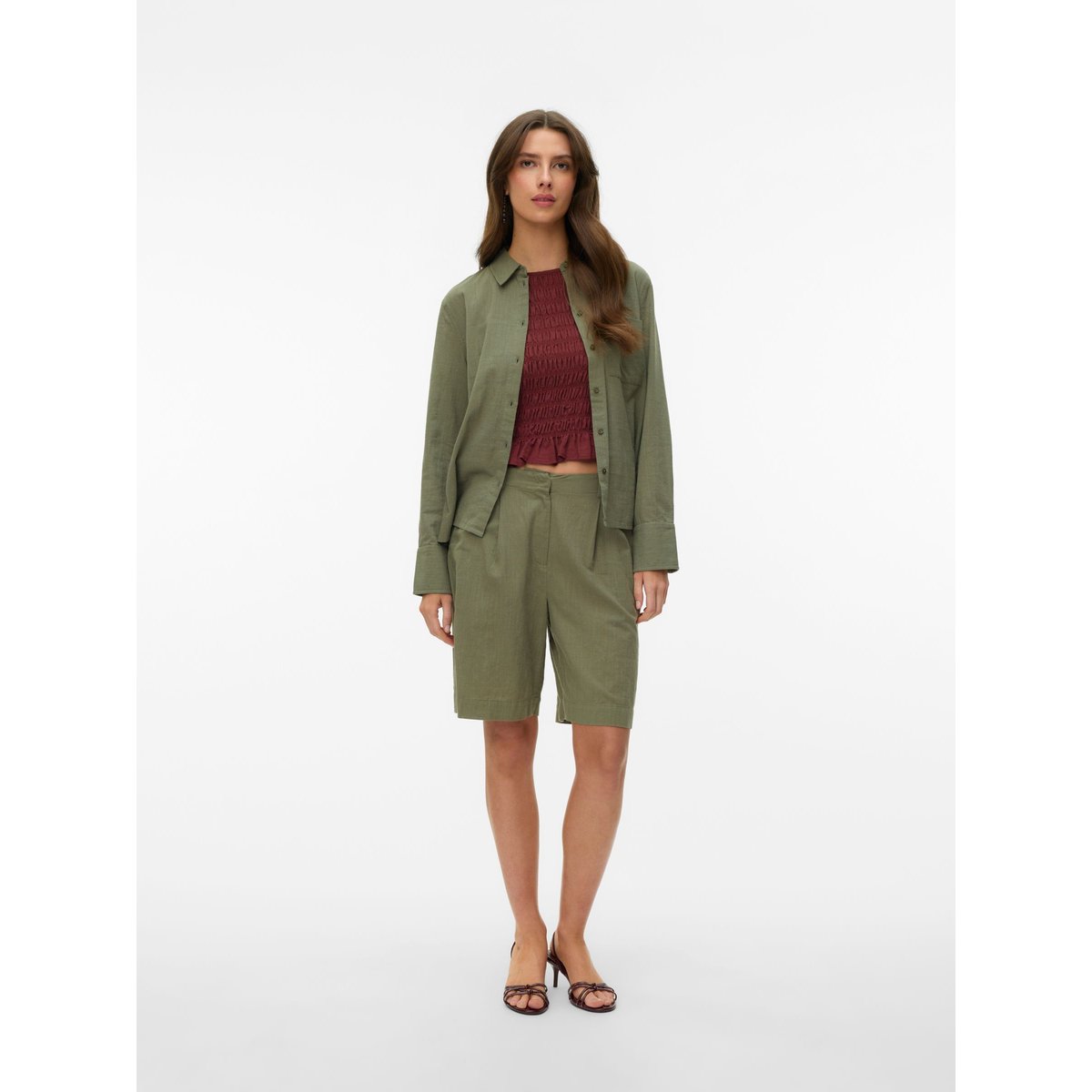 Bermuda verte - deep lichen green 1, VERO MODA