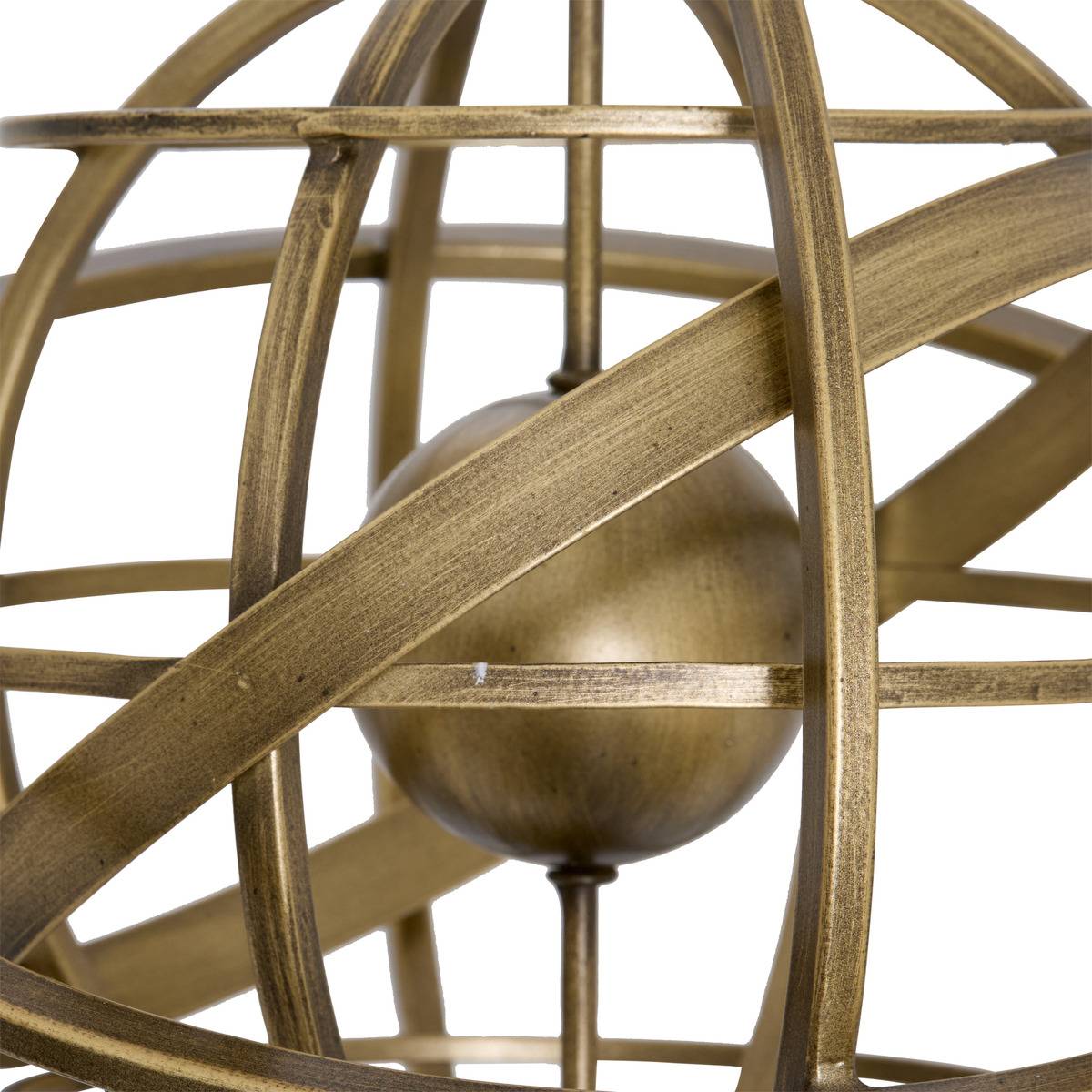 Objet déco sphère armillaire dorée H34cm SIA dore, ATMOSPHERA
