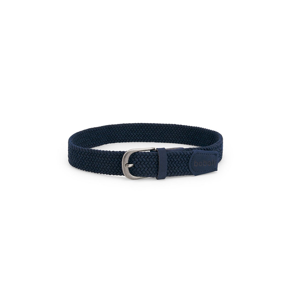 Ceinture garçon tressée élastique bleu, BOBOLI