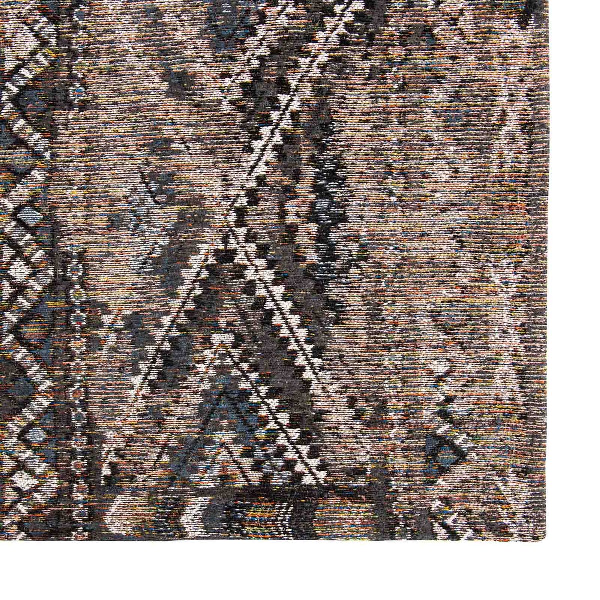 Tapis intérieur/extérieur tissé plat BLACK FEZ gris, NOVATREND