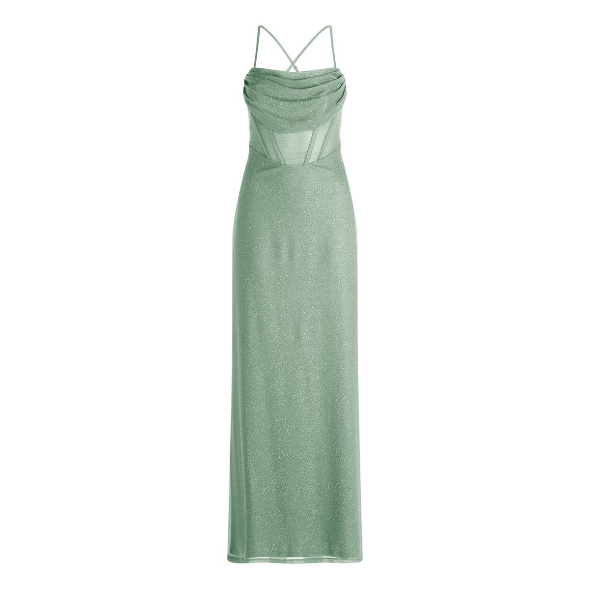 Robe de soirée au look scintillant green/green, VERA MONT